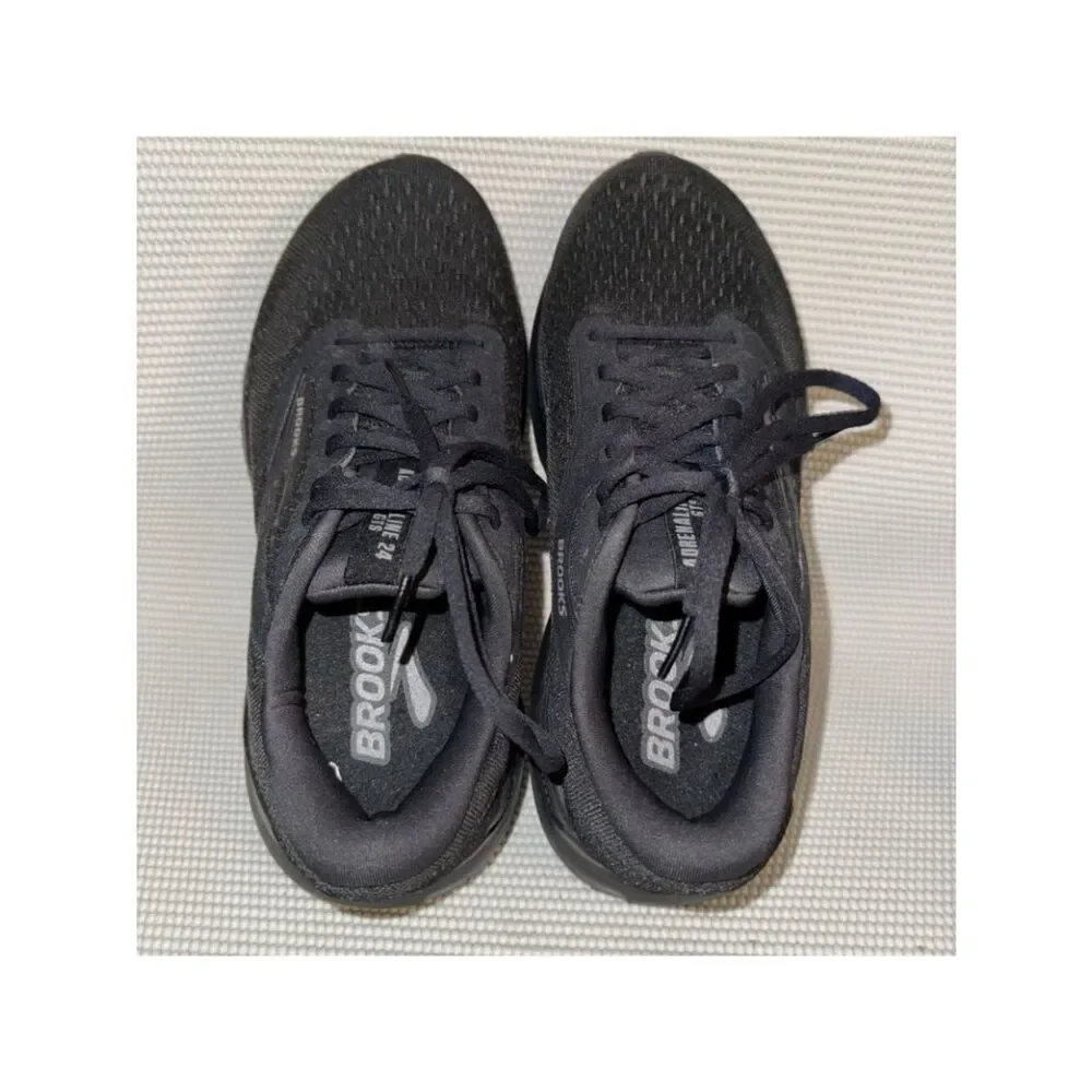 Brooks Adrenaline GTS 24 Black Ebony Running Athletic Shoes Mens Size 7.5 4E